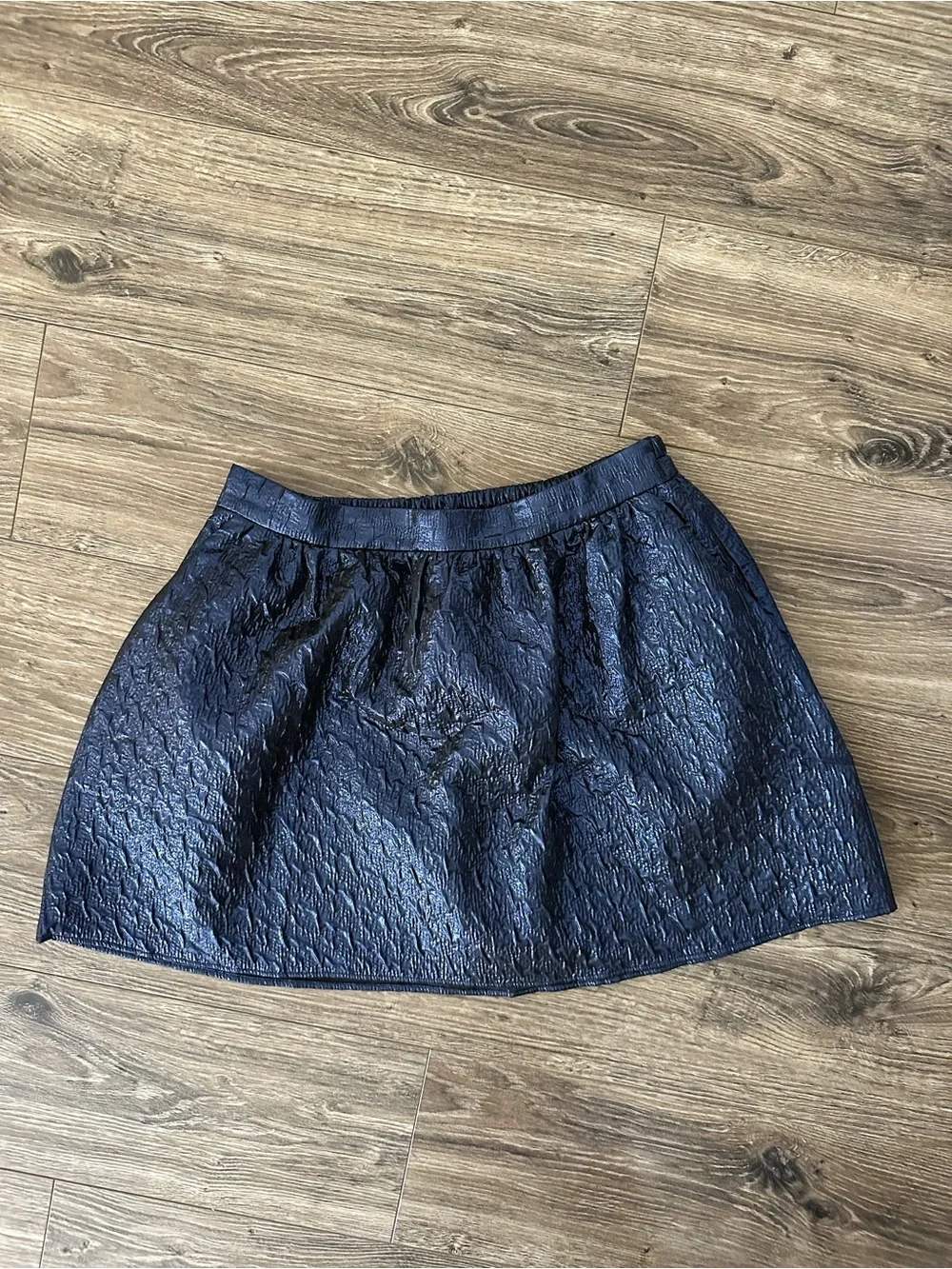 Maeve Navy Brocade Full Mini Skirt - Picture 2 of 4
